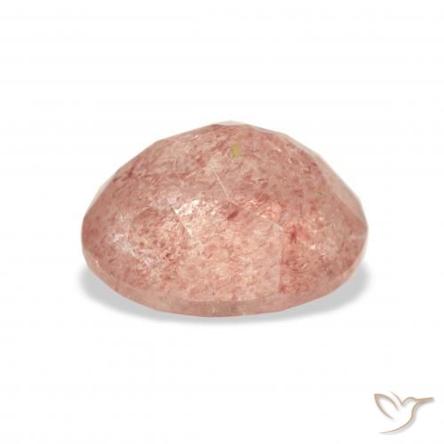 Quarzo fragola Rosa chiaro naturale da 3.90 ct, Ovale, Trasparente