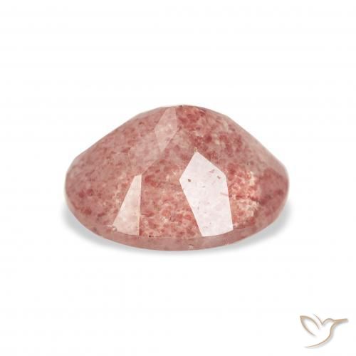 Quarzo fragola Rosa medio naturale da 3.33 ct, Ovale, Trasparente