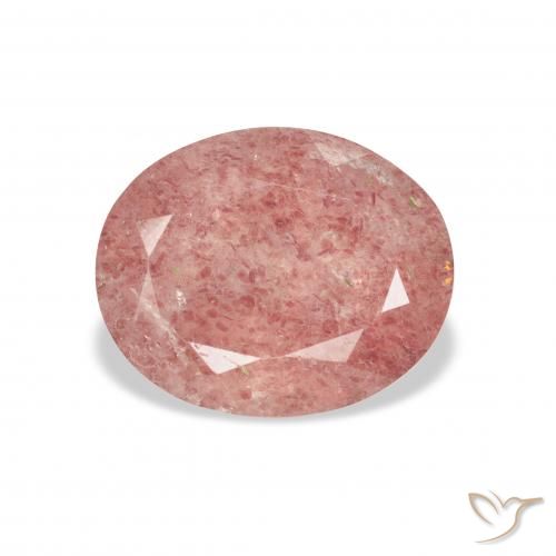3.48ct Naturale Rosa medio Quarzo Fragola, Ovale, Trasparente