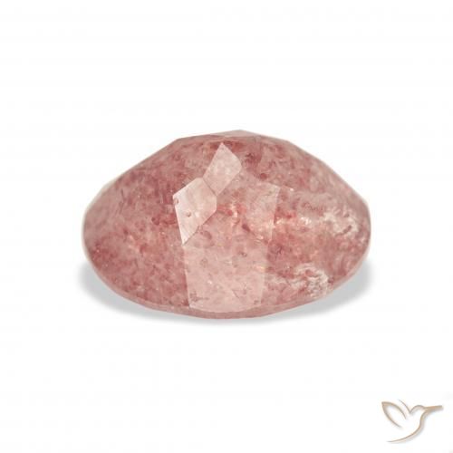 Quarzo fragola Rosa medio naturale da 3.48 ct, Ovale, Trasparente