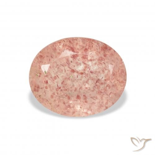 3.58ct Naturale Rosa chiaro Quarzo Fragola, Ovale, Trasparente