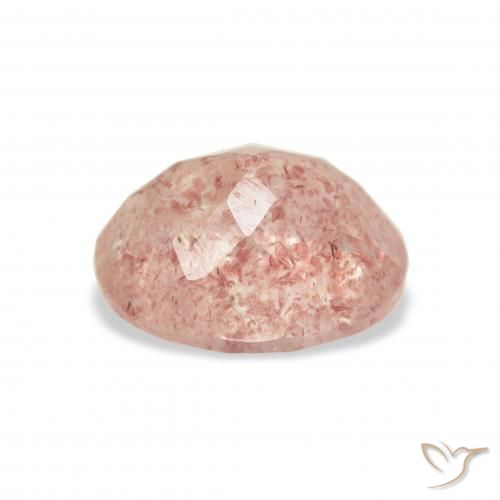 Quarzo fragola Rosa chiaro naturale da 3.58 ct, Ovale, Trasparente
