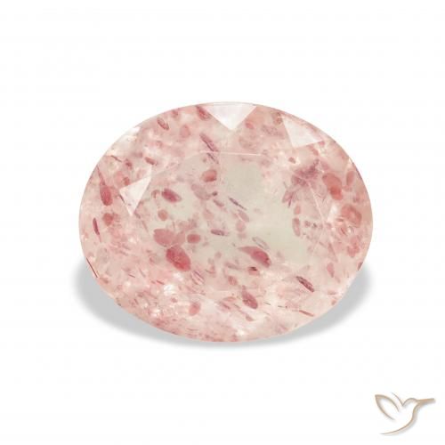 4.13ct Naturale Rosa chiaro Quarzo Fragola, Ovale, Trasparente