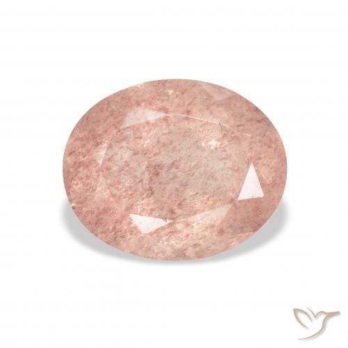 3.38ct Naturale Rosa chiaro Quarzo Fragola, Ovale, Trasparente