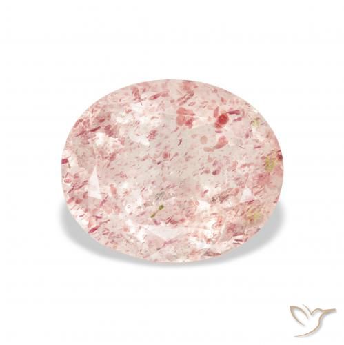 3.86ct Naturale Rosa chiaro Quarzo Fragola, Ovale, Trasparente
