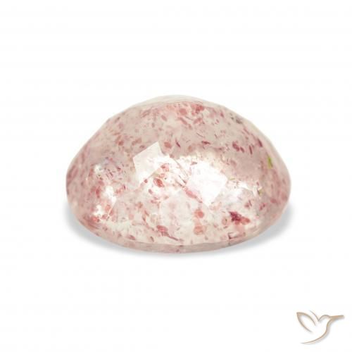 Quarzo fragola Rosa chiaro naturale da 3.86 ct, Ovale, Trasparente