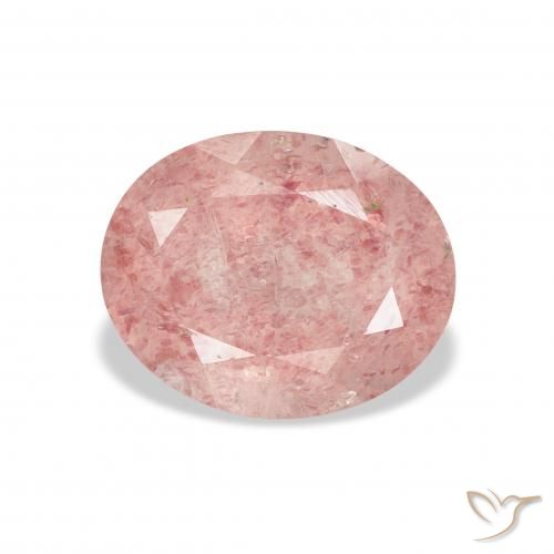 3.48ct Naturale Rosa chiaro Quarzo fragola, Ovale, Trasparente
