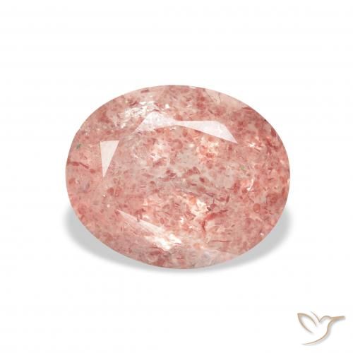 3.74ct Naturale Rosa chiaro Quarzo Fragola, Ovale, Trasparente