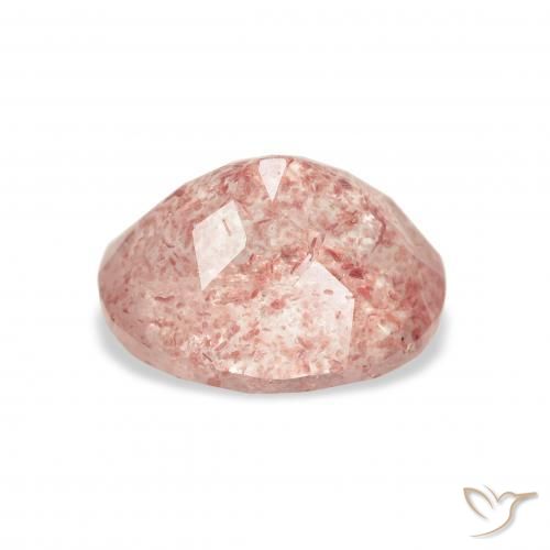Quarzo fragola Rosa chiaro naturale da 3.74 ct, Ovale, Trasparente