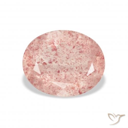 3.19ct Naturale Rosa chiaro Quarzo Fragola, Ovale, Trasparente