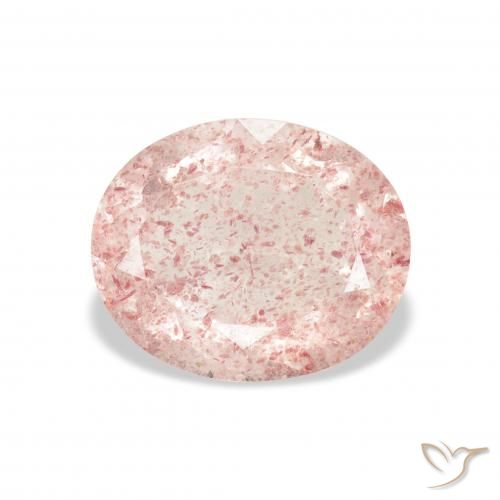 3.34ct Naturale Rosa chiaro Quarzo Fragola, Ovale, Trasparente