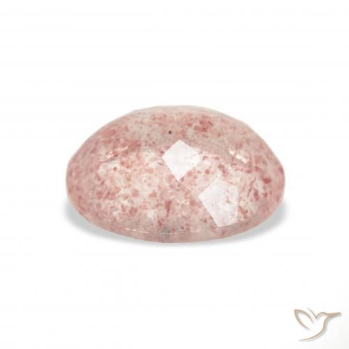 Quarzo fragola Rosa chiaro naturale da 3.34 ct, Ovale, Trasparente