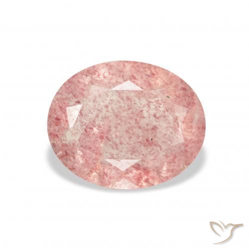2.48ct Naturale Rosa chiaro Quarzo Fragola, Ovale, Trasparente