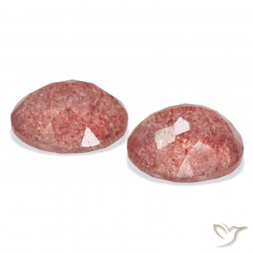 Gemme di Quarzo fragola Rosa medio naturale da 7.13 ct, Ovale, Trasparente