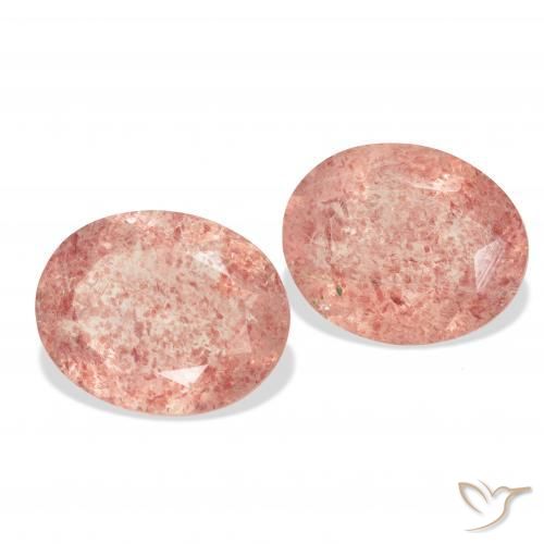 Gemme di Quarzo fragola Pompelmo Rosa naturale da 5.88 ct, Ovale, Trasparente