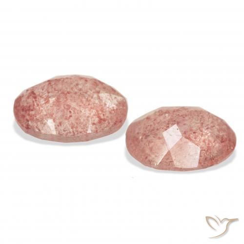 Gemme di Quarzo fragola Pompelmo Rosa naturale da 5.88 ct, Ovale, Trasparente