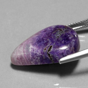 Sugilite naturale multicolore da 18,38 ct, taglio a pera, opaco