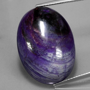 Sugilite naturale multicolore da 27,34 ct, taglio ovale, opaco