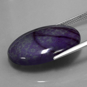 Sugilite naturale multicolore da 22,11 ct, taglio ovale, opaco