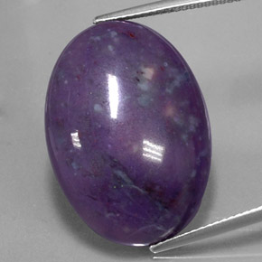 Sugilite naturale multicolore da 22,62 ct, taglio ovale, opaco
