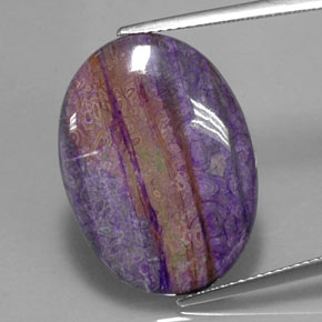 Sugilite naturale multicolore da 12,41 ct, taglio ovale, opaco