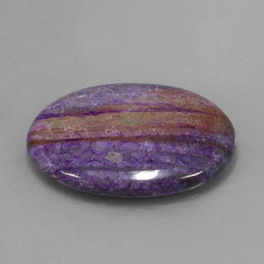 Sugilite naturale multicolore da 12,41 ct, taglio ovale, opaco