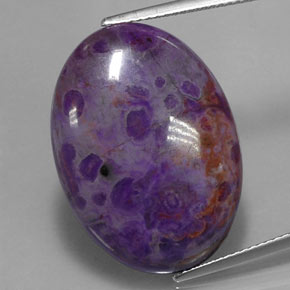 Sugilite naturale multicolore da 21,13 ct, taglio ovale, opaco