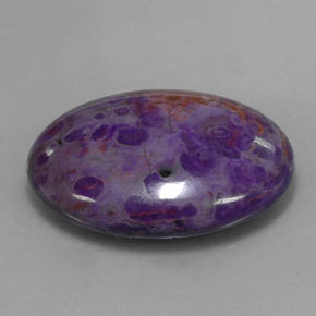 Sugilite naturale multicolore da 21,13 ct, taglio ovale, opaco