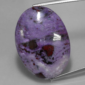 Sugilite naturale multicolore da 29,30 ct, taglio ovale, opaco