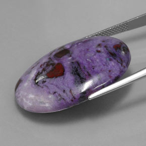 Sugilite naturale multicolore da 29,30 ct, taglio ovale, opaco
