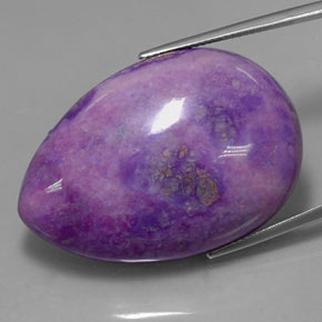 Sugilite naturale multicolore da 74,11 ct, taglio a pera, opaco