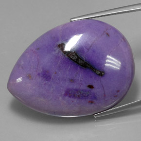 Sugilite naturale multicolore da 52,37 ct, taglio a pera, opaco