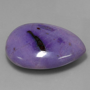 Sugilite naturale multicolore da 52,37 ct, taglio a pera, opaco