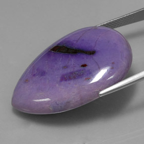 Sugilite naturale multicolore da 52,37 ct, taglio a pera, opaco