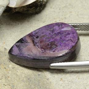 Sugilite Viola medio-scuro naturale da 18.65 ct, Forma a pera, Opaco