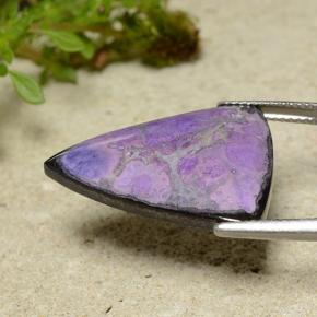 Sugilite Viola medio naturale da 14.82 ct, Taglio trillion, Opaco