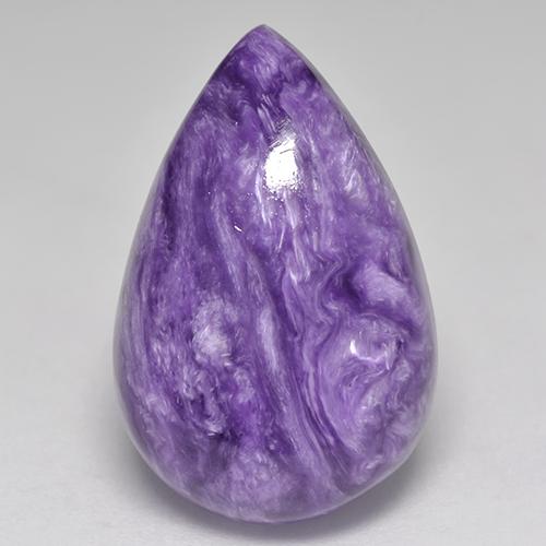 Sugilite Viola Chiaro Viola naturale da 11.47 ct, Forma a pera, Opaco