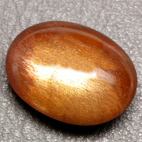 Pietra del sole naturale marrone da 56,10 ct, taglio ovale, opaco
