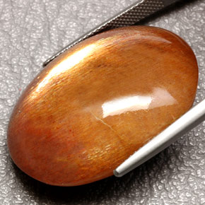 Pietra del sole naturale marrone da 56,10 ct, taglio ovale, opaco