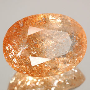 Pietra solare Arancione naturale da 10.45 ct, Trasparente, Trasparente/Traslucido