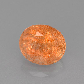 Pietra del sole naturale arancione da 1,86 ct, trasparente, trasparente/traslucido