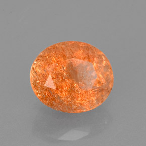 Pietra del sole naturale arancione da 1,86 ct, trasparente, trasparente/traslucido