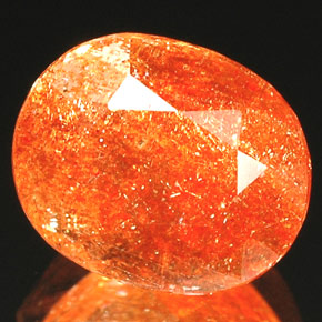 Pietra del sole naturale arancione da 1,81 ct, trasparente, trasparente/traslucido