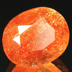 Pietra del sole naturale arancione da 1,81 ct, trasparente, trasparente/traslucido