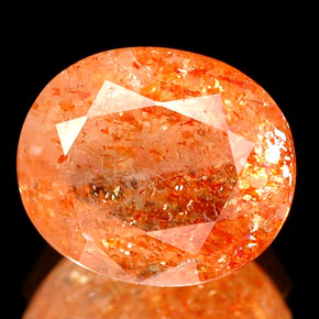 Pietra del sole naturale arancione da 2,68 ct, trasparente, trasparente/traslucido