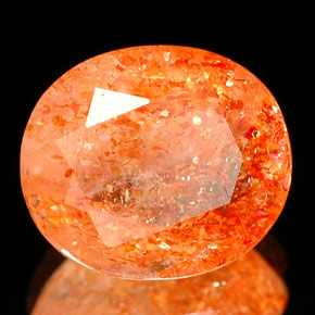 Pietra del sole naturale arancione da 2,68 ct, trasparente, trasparente/traslucido