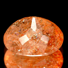 Pietra del sole naturale arancione da 2,68 ct, trasparente, trasparente/traslucido