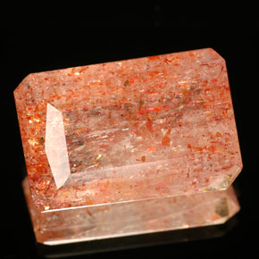 Pietra del sole naturale arancione da 7,73 ct, trasparente, trasparente/traslucido