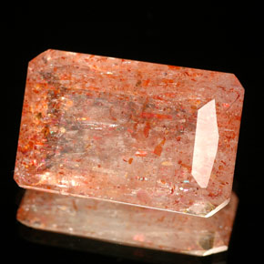 Pietra del sole naturale arancione da 7,73 ct, trasparente, trasparente/traslucido