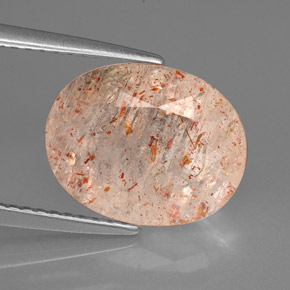 Pietra del sole naturale arancione da 3,75 ct, trasparente, trasparente/traslucido
